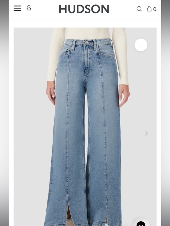 Hudson Jeans Denim - Hudson Jolene Jeans Light Blue Wide-Leg Flare Denim